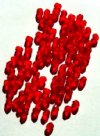 100 4mm Faceted Transparent Siam Red Czech Beads